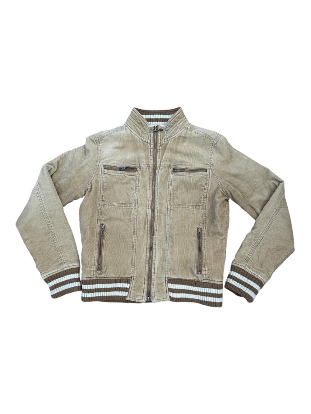 Vintage Y2K Tilt Corduroy Moto Bomber Jacket